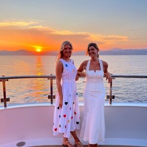 BHLDN Strapless Cream Dress